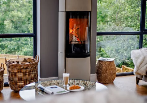 The living area at Hyford Wood, Bideford