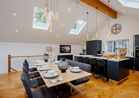 The kitchen & dining area at Hyford Wood, Bideford