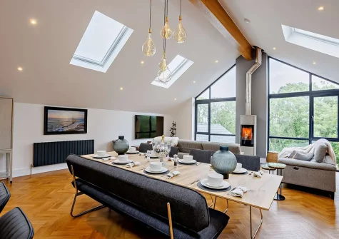 The dining area at Hyford Wood, Bideford