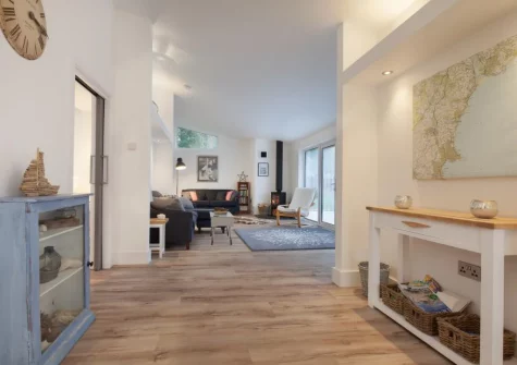 The living room at Hygge House, Shaldon