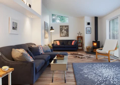 The living room at Hygge House, Shaldon