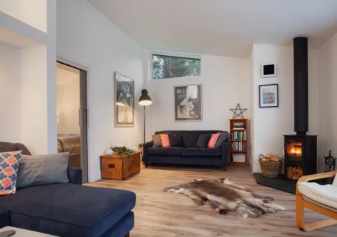 The living room at Hygge House, Shaldon