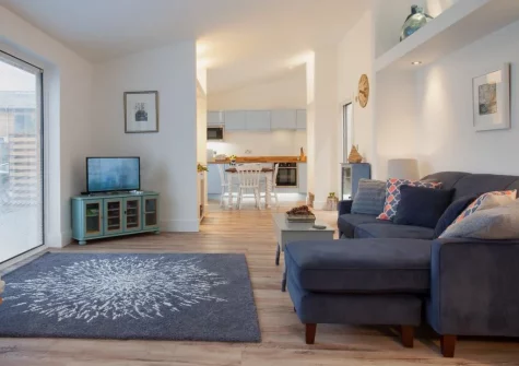 The living room at Hygge House, Shaldon