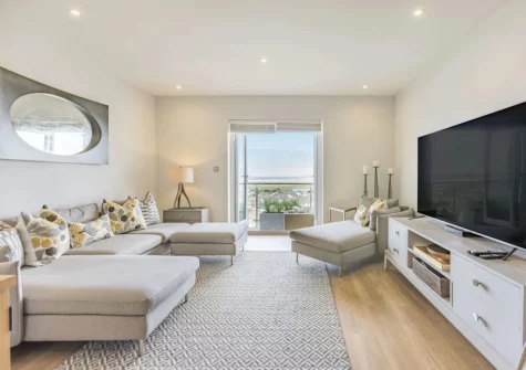 The living room at Inglebrook Heights, Westward Ho!