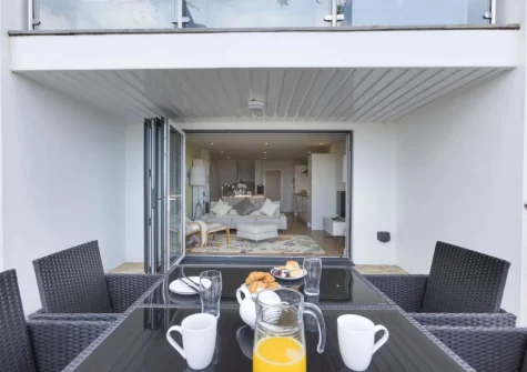 The patio & alfresco dining area at Inglebrook Heights, Westward Ho!