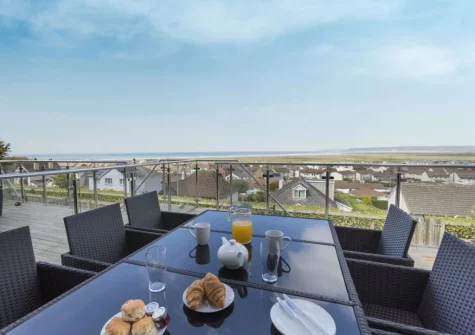 The patio & alfresco dining area at Inglebrook Heights, Westward Ho!