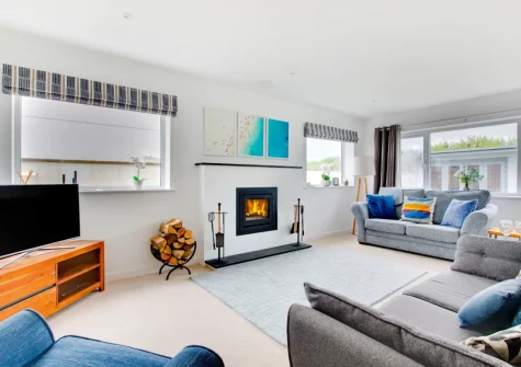 The living room at Innisfree, Constantine Bay