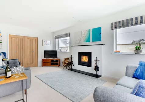 The living room at Innisfree, Constantine Bay
