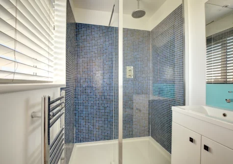 Bedroom #3 en-suite shower room at Innisfree, Constantine Bay