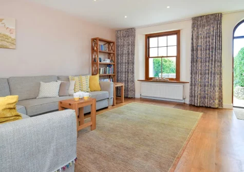 The living room at Instow Bar View, Instow