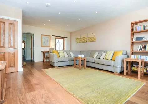 The living room at Instow Bar View, Instow