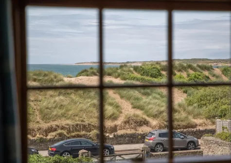 Enjoy bech & sea views from bedroom #1 at Instow Bar View, Instow