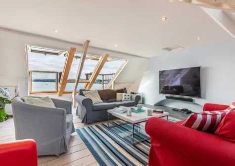 The living room at Instow Cottage, Instow