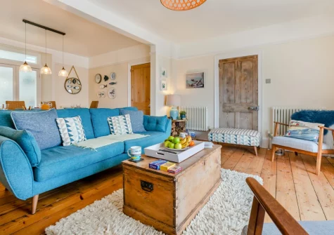 The living area at Inter-Nos, Looe
