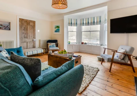 The living area at Inter-Nos, Looe