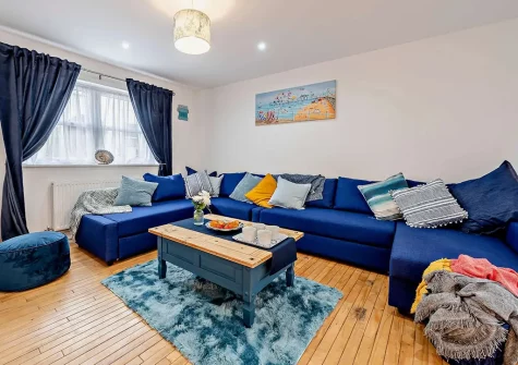 The living room at Into The Blue, Combe Martin