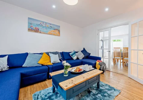 The living room at Into The Blue, Combe Martin