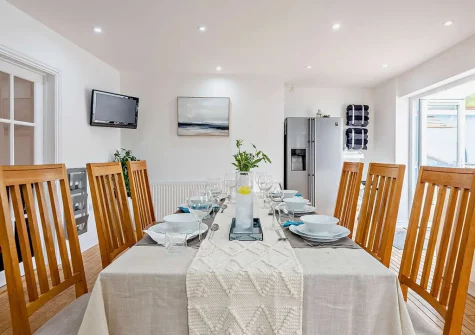 The dining area at Into The Blue, Combe Martin