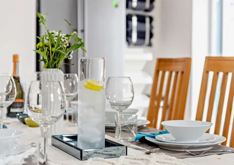 The dining area at Into The Blue, Combe Martin