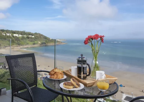 The the wonderful sea facing balcony at Ivory, Carbis Bay