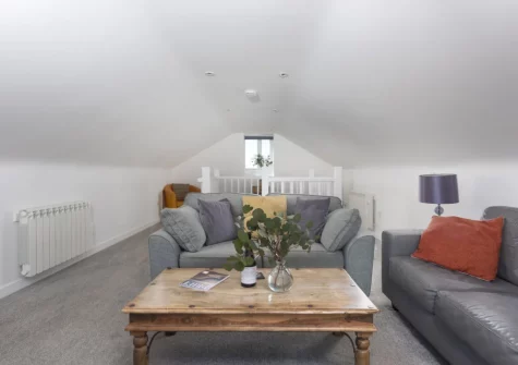 The living room at Ivy Chimney Cottage, Wheal Rose