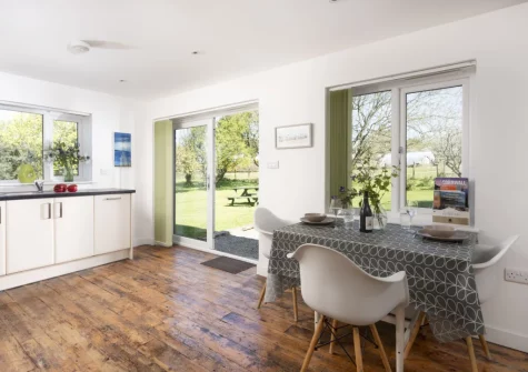 The kitchen & dining area at Ivy Chimney Cottage, Wheal Rose