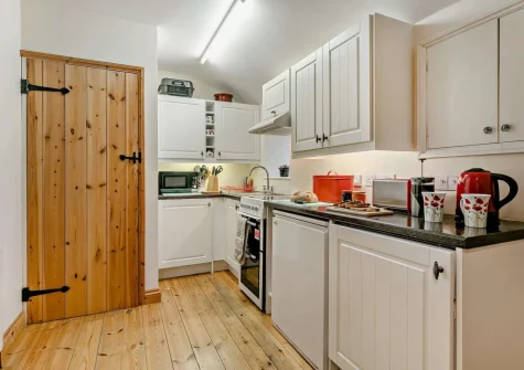 The kitchen at Ivy Cottage at Banns Farm, St Buryan