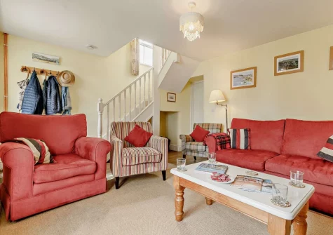 The living room at Ivy Crag, Polruan