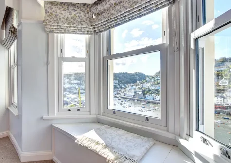 The view from bedroom #1 at Ivydene, Looe