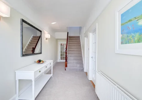 The entrance hallway at Ivydene, Looe