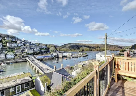 The view from the decked terrace & alfresco dining area at Ivydene, Looe