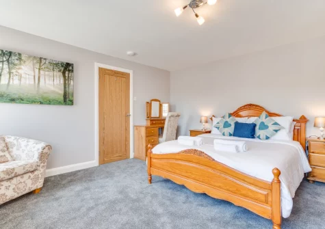 Bedroom #1 at Jackdaws, Fowey