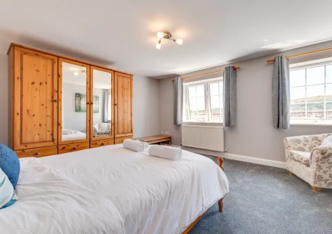 Bedroom #1 at Jackdaws, Fowey