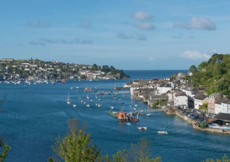 Set in an Area of Outstanding Natural Beauty, this pretty harbour town is situated on the west side of a deep estuary, where the Fowey River reaches the sea
