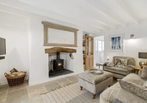 The living room at Jade Cottage, St Agnes
