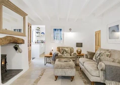 The living room at Jade Cottage, St Agnes