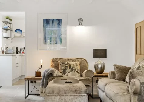 The living room at Jade Cottage, St Agnes