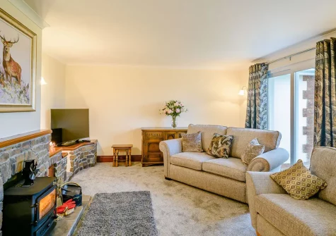 The living room at Jarosa, Langtree