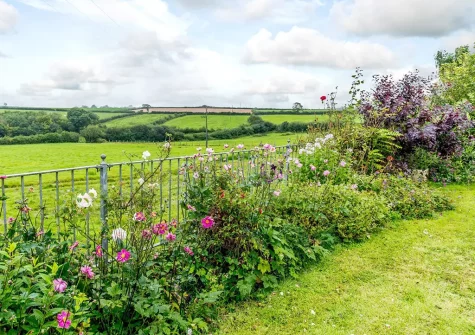 Enjoy superb far reaching countryside views from the garden at Jarosa, Langtree