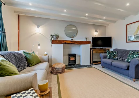 The living area at Jasmine Barn, Lee
