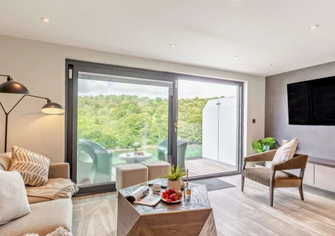 The living area at Jasmine, Looe