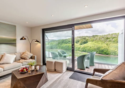 The living area at Jasmine, Looe