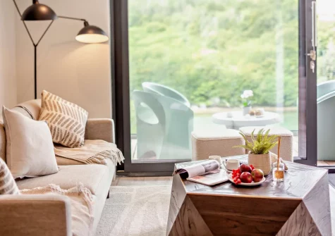 The living area at Jasmine, Looe