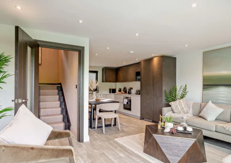 The living area at Jasmine, Looe