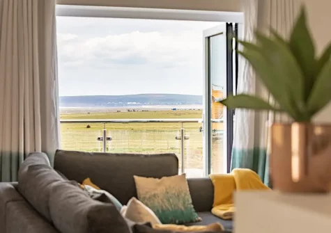 The living room at Jeff's Bay, Westward Ho!