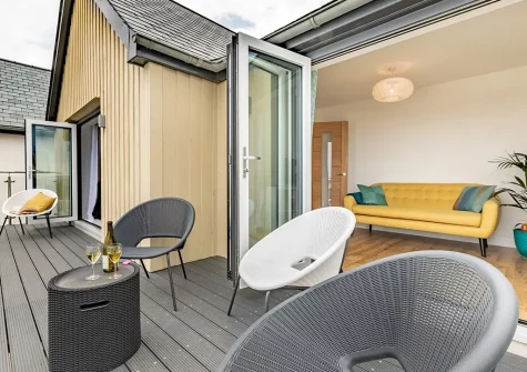 The rear balcony at Jeff's Bay, Westward Ho!
