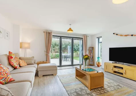 The living room at Jindalee, Westward Ho!