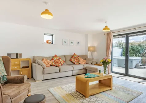 The living room at Jindalee, Westward Ho!