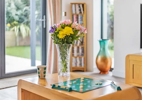 The living room at Jindalee, Westward Ho!