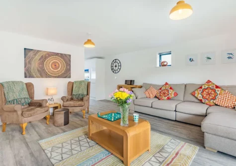 The living room at Jindalee, Westward Ho!